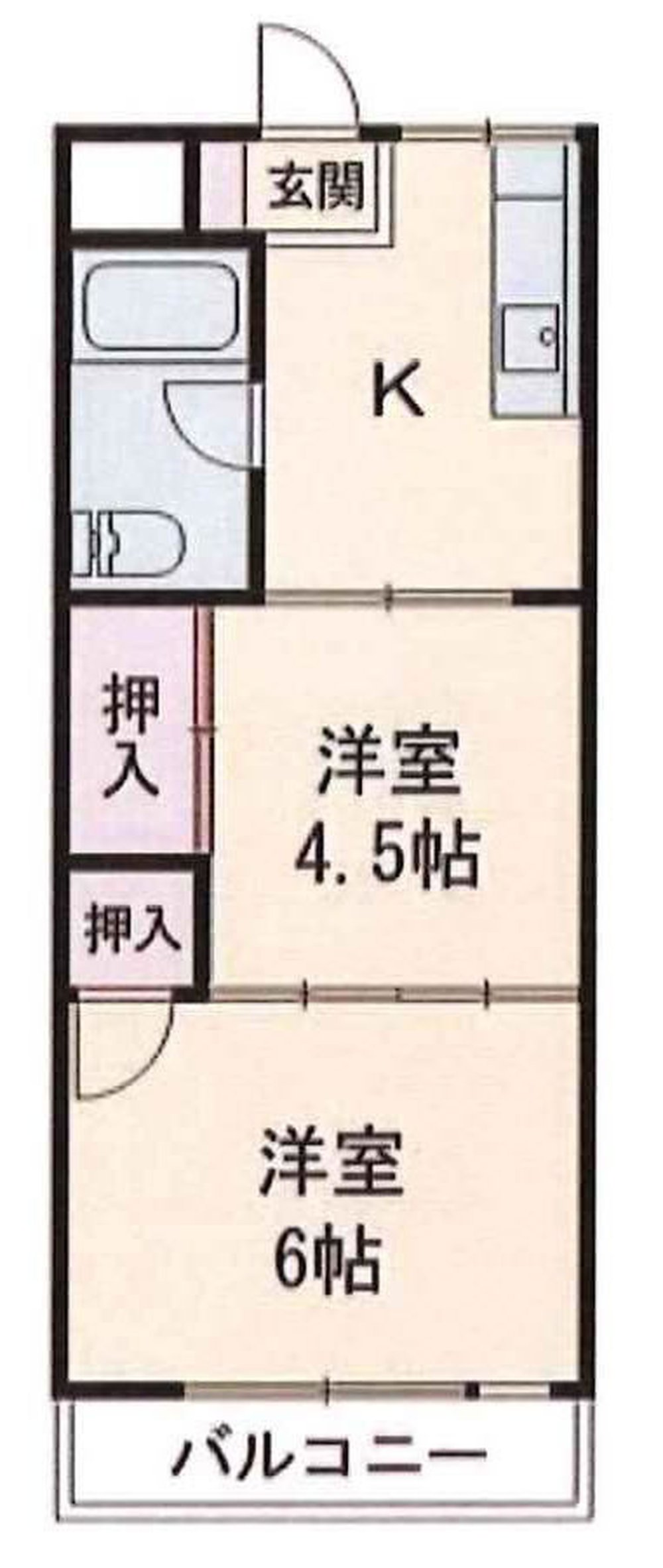 西府コーポ（T2-3365）の間取り図
