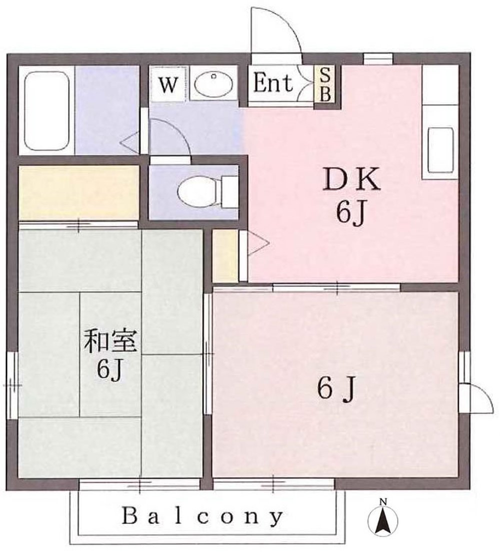 ヴェルドミール(若松町4)5（多磨霊園駅・T2-3644）の間取り図
