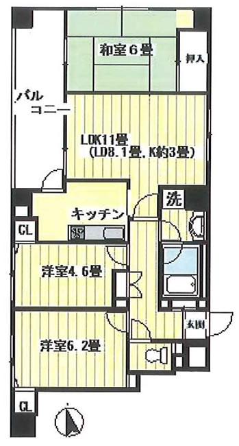 東急ドエルアルス府中緑町の間取り
