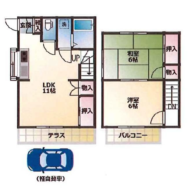 テラス2ばん星の間取り