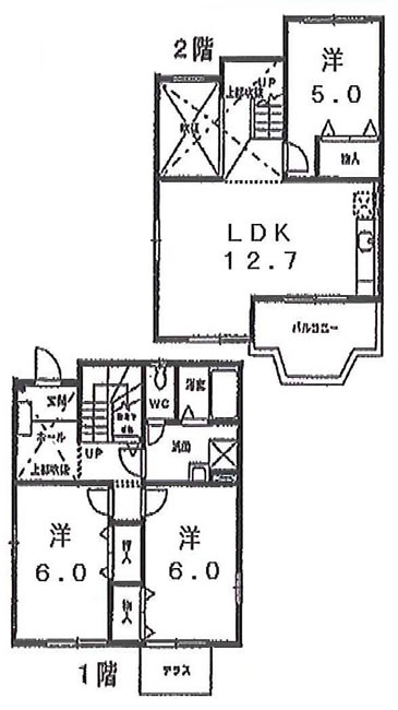 ドゥーメゾンＦの間取り