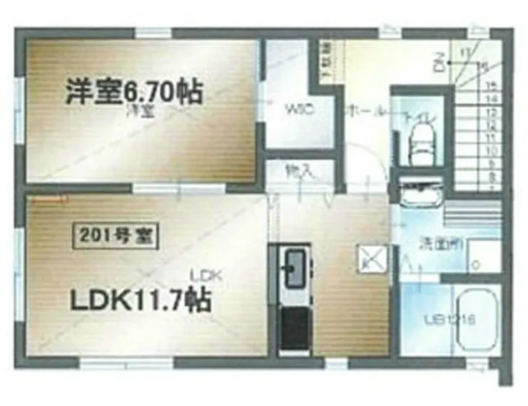 マイレジデンス府中（T1-3817）の間取り図