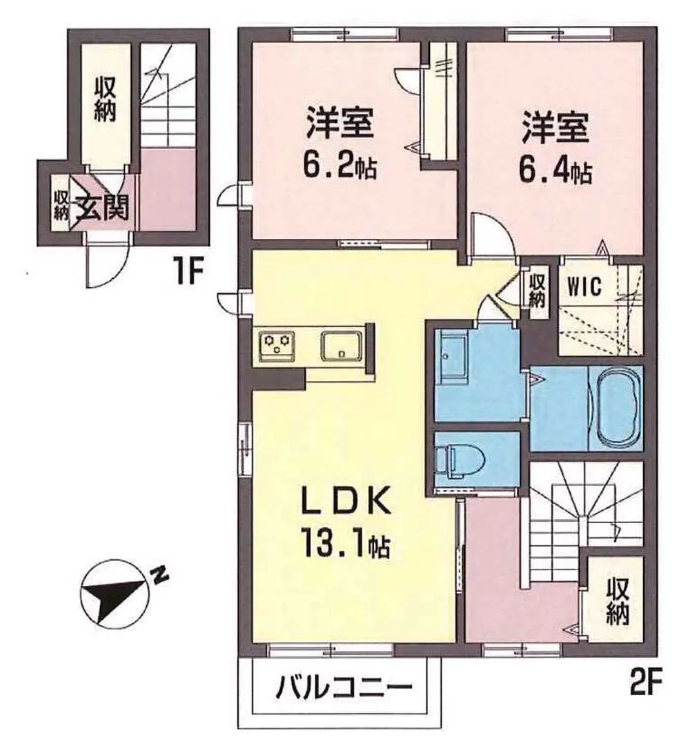 エリー（東府中駅・T2-3832）の間取り図