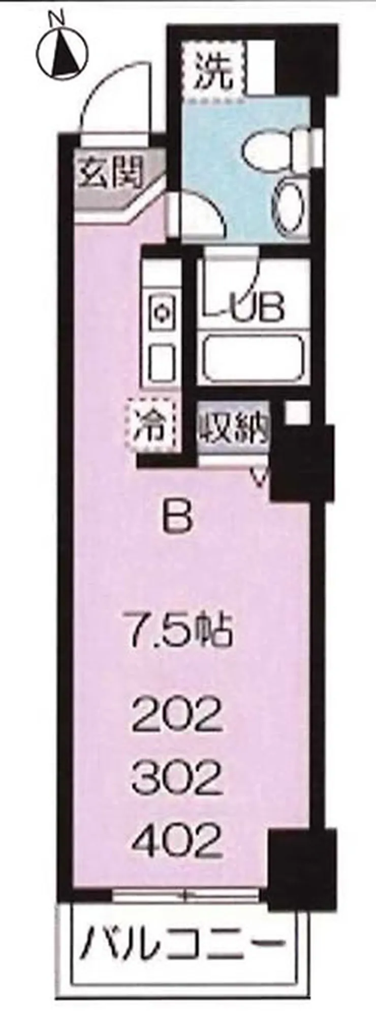 ビジュー府中（T1-3860）の間取り図