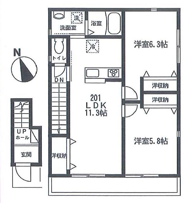 ミントフランセ（東府中駅・T2-3925）の間取り図