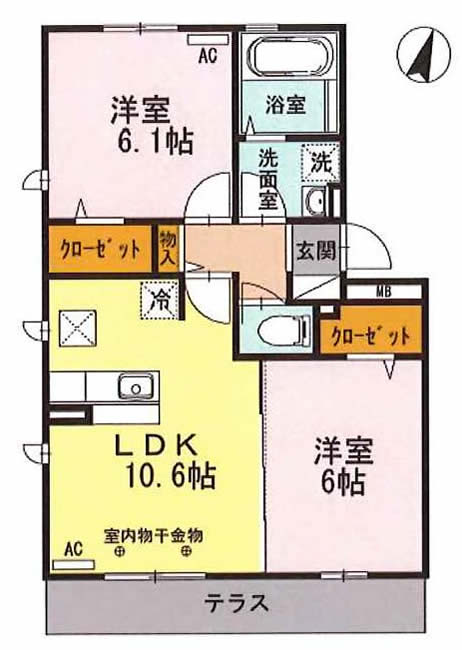 アドヴァンセルBB1の間取り