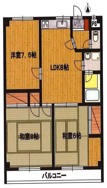 シティコア内海の間取り