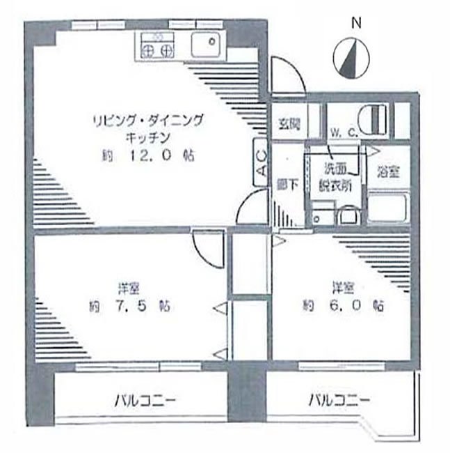 ロイヤルプラザ東府中202間取り