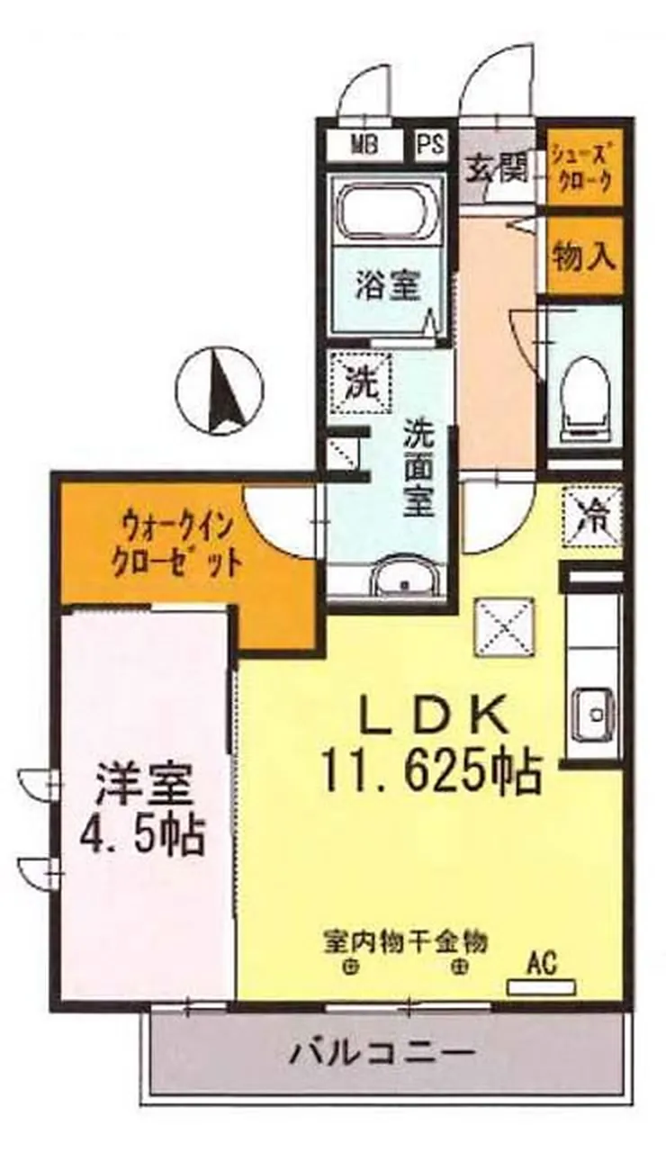 ロータス府中（中河原駅・T1-4152）の間取り図