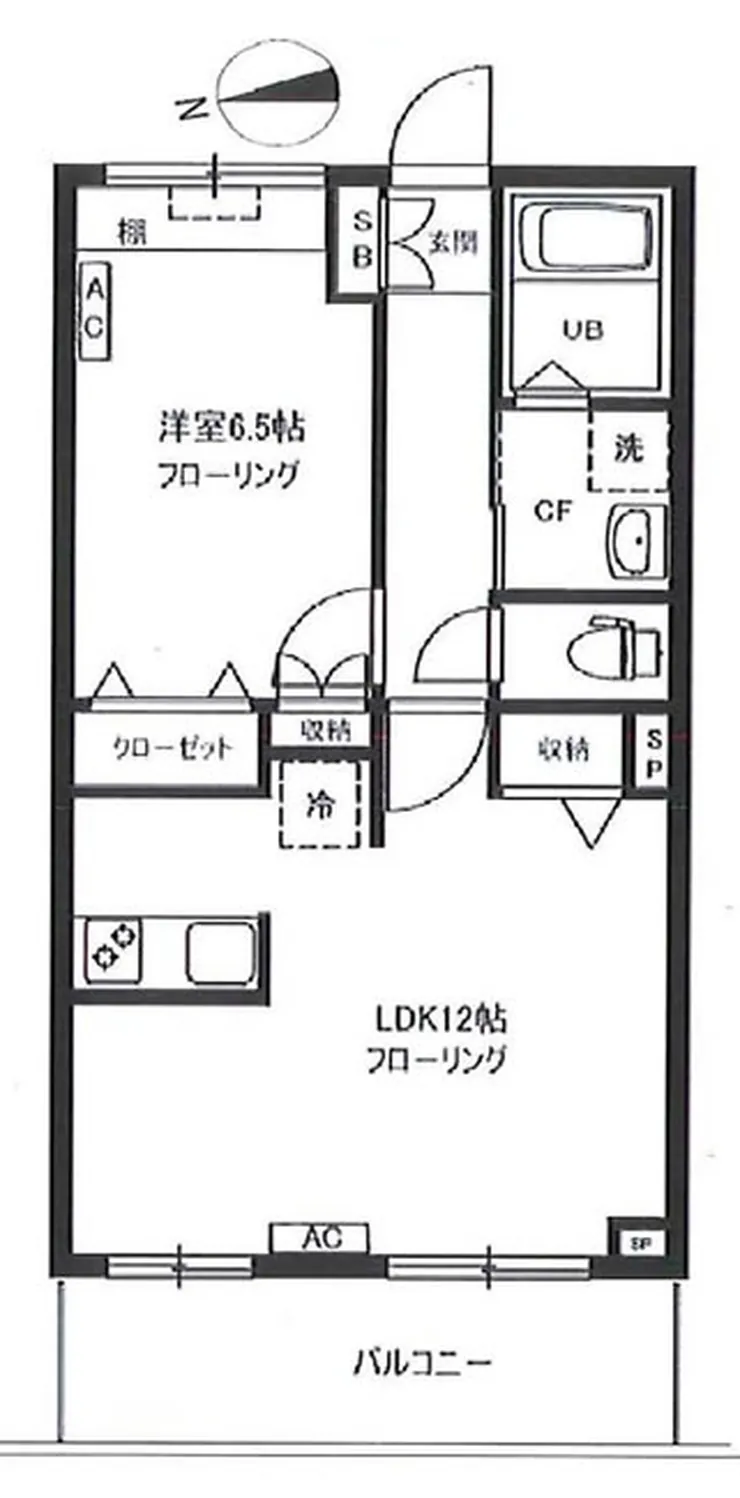 アークテラス多磨（T1-4202）の間取り図