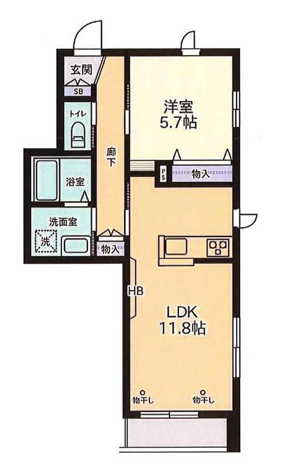 テラフォルテS（府中駅・T1-4248）の間取り図