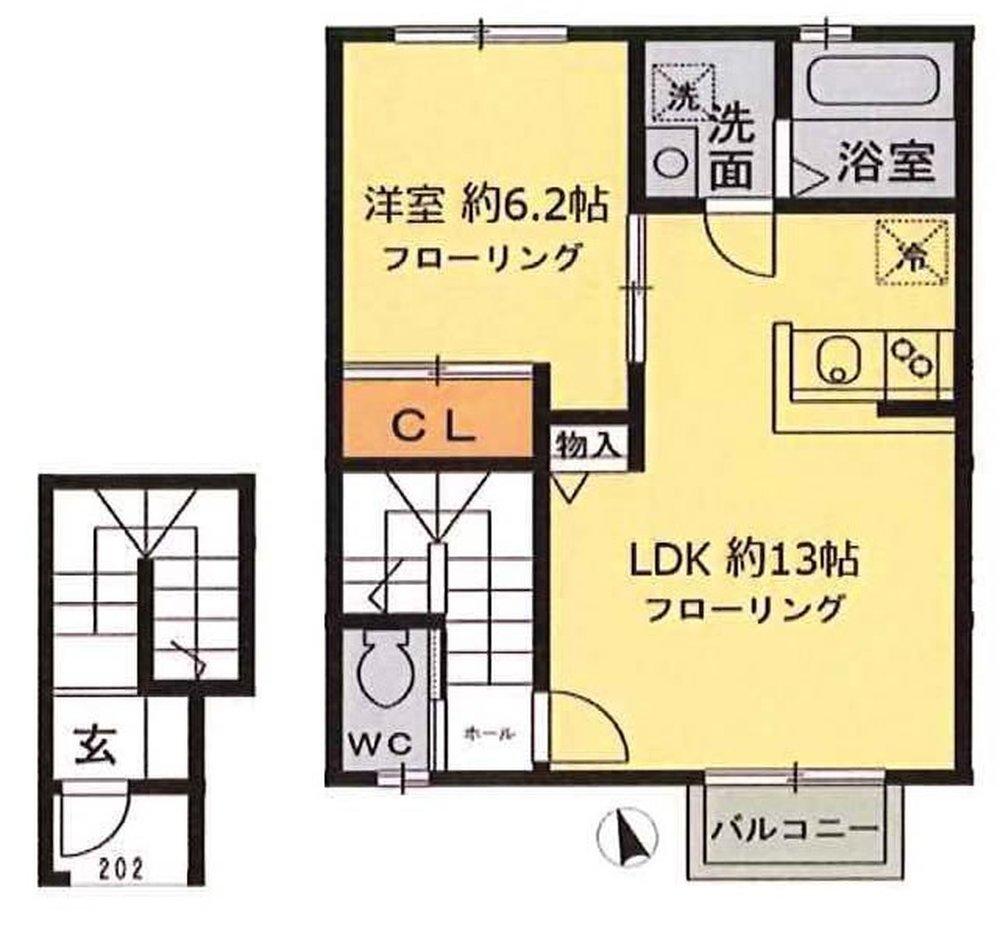 Azur（西府駅・T1-4260）の間取り図