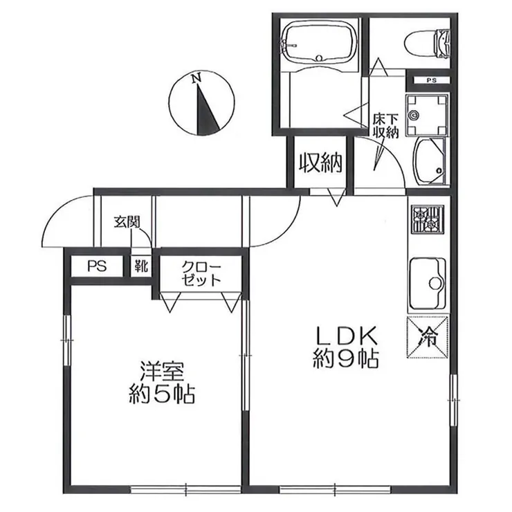ハイドレンジア（東府中駅・T1-4342）の間取り図