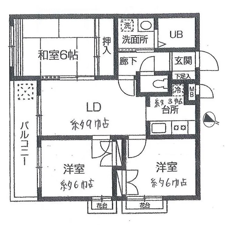 シャトレメイプル（多磨霊園駅・T3-44）の間取り図