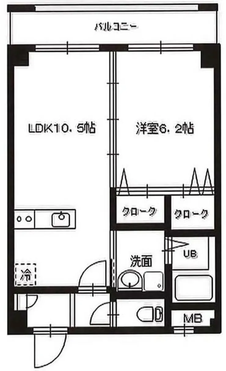 ヒルズYK（多磨霊園駅・T1-4420）の間取り図