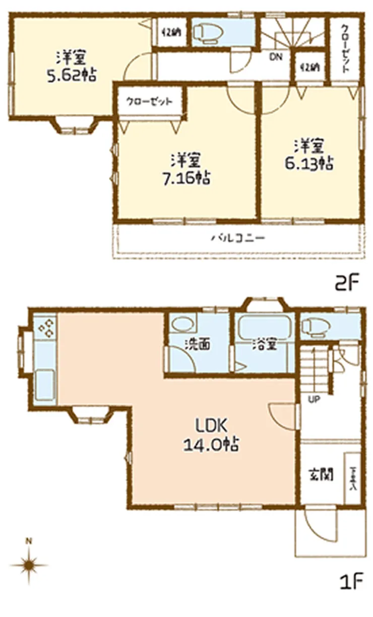 貸家4442（多磨霊園駅・TH-4442）の間取り図