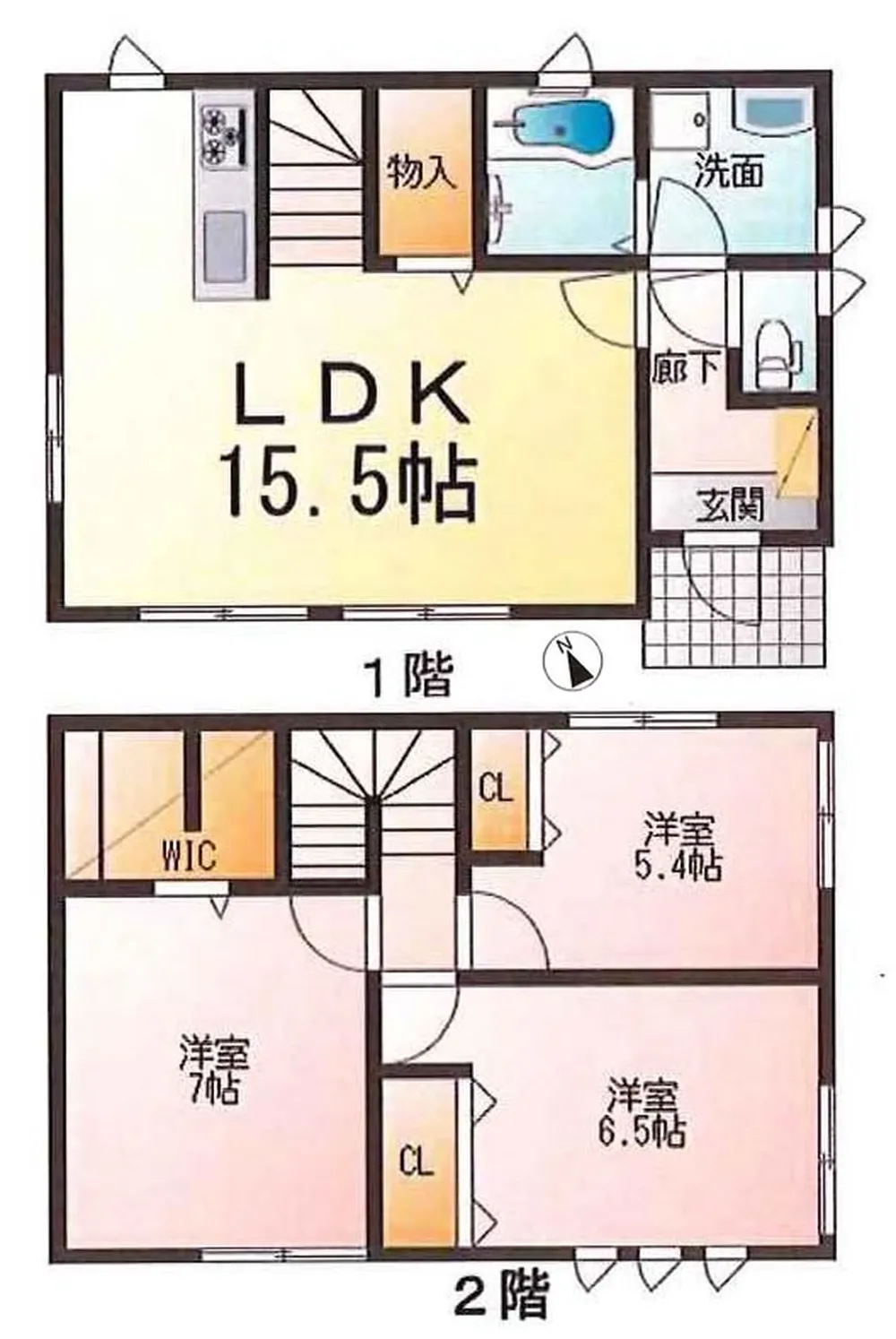 貸家4537（中河原駅・TH-4537）の間取り図