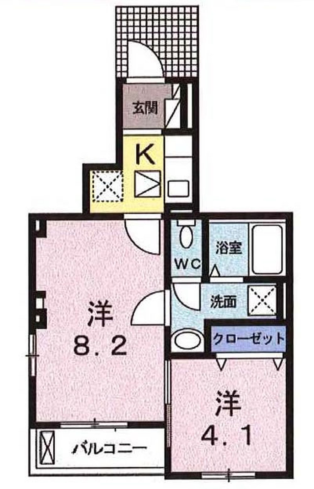 ブライトスクエアK1（是政駅・T2-4658）の間取り図