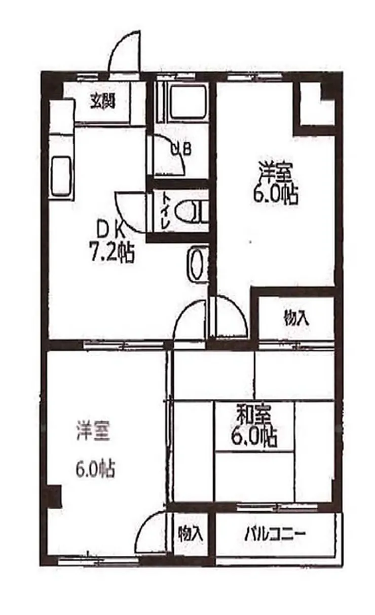 ファミーユ落合（是政駅・T3-471）の間取り図