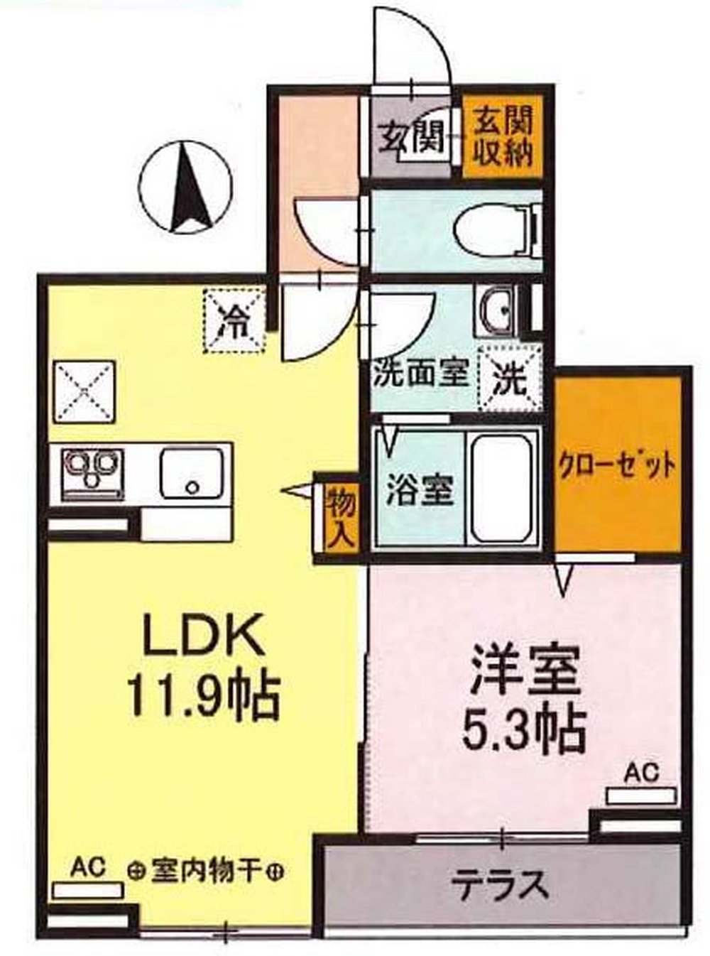 アクアモアナ（T1-4710）の間取り図