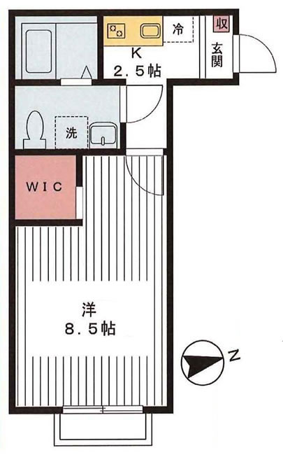 シエスタ東府中（T1-4733）の間取り図