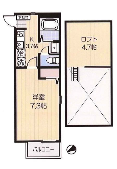 レスポワール東府中の間取り