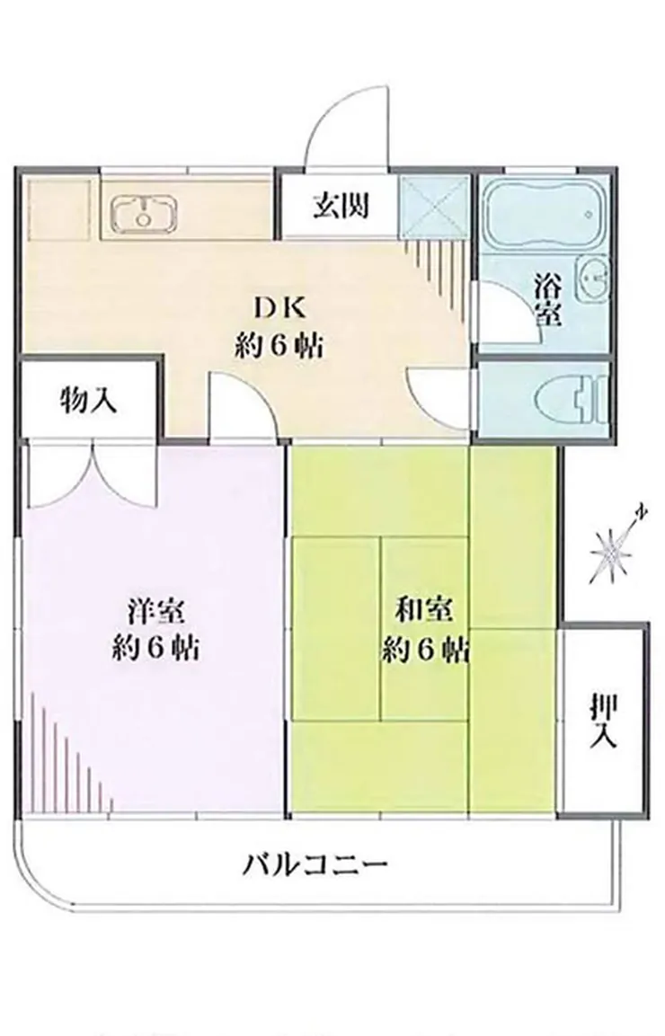 コーポけやき(小柳町2)（多磨霊園駅・T2-4792）の間取り図