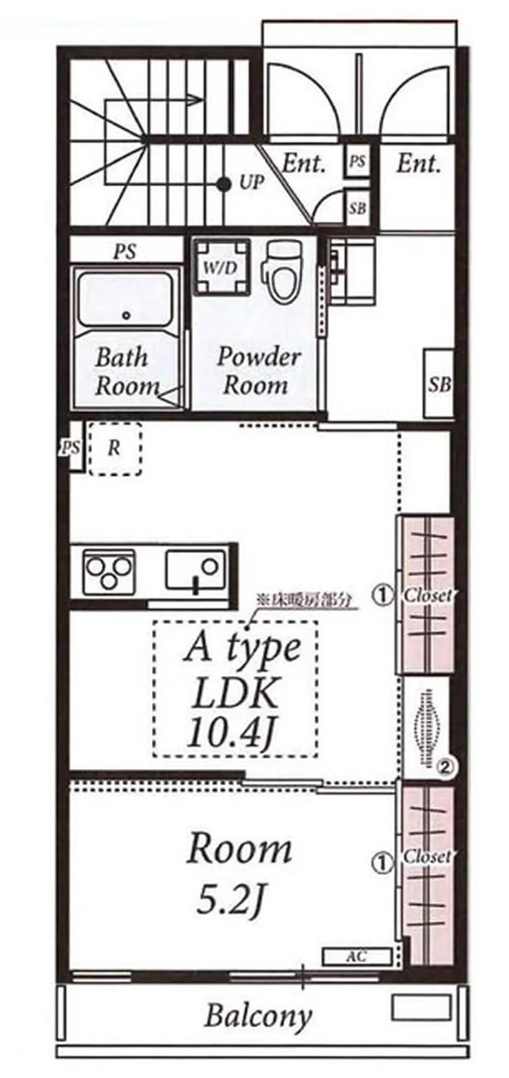 リブリ府中是政（T1-4817）の間取り図
