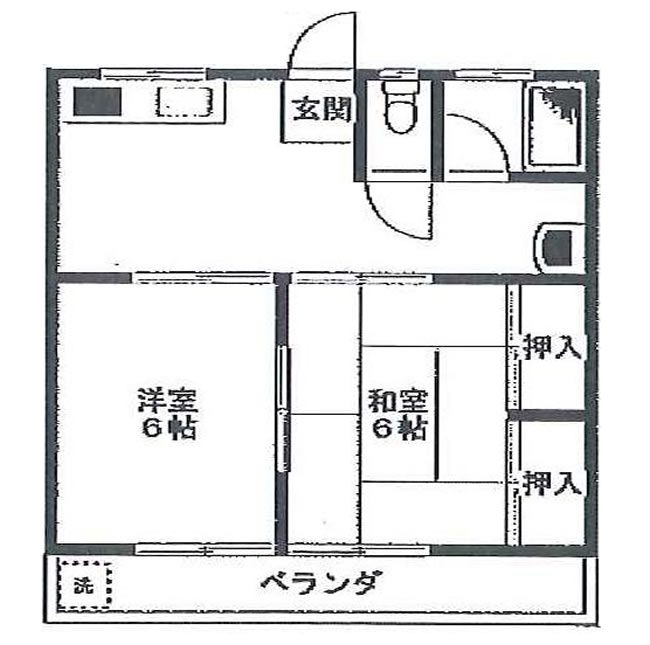 美里ハイツ202間取り