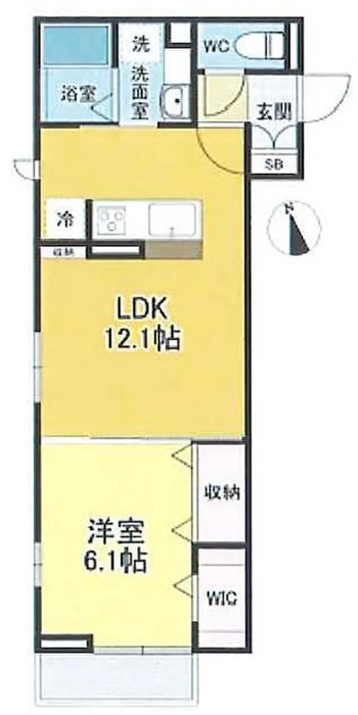 セジュール緑町（府中駅・T1-4844）の間取り図