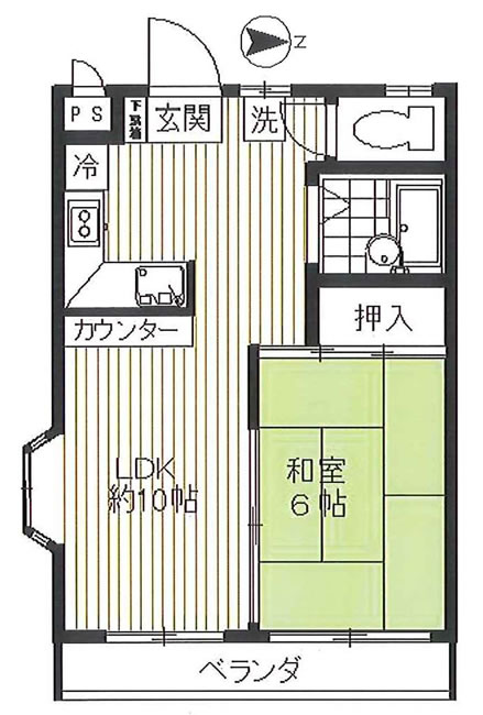 桑田コーポの間取り