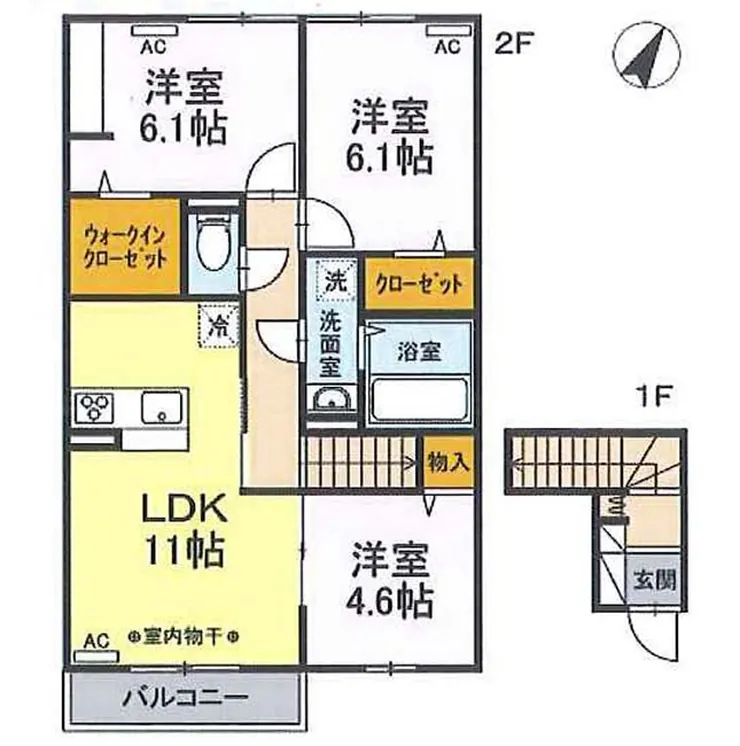 Camelot（中河原駅・T3-4875）の間取り図