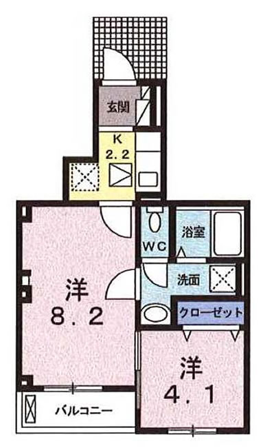 ブライトスクエアK2の間取り