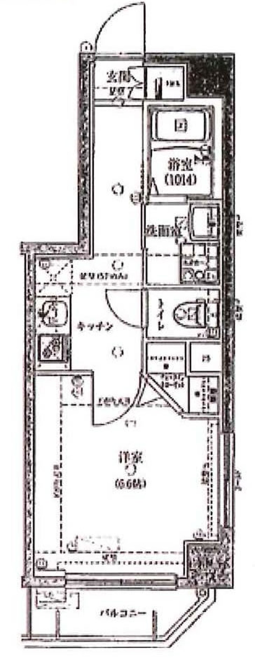 グロース府中イースト（東府中駅・T1-4907）の間取り図