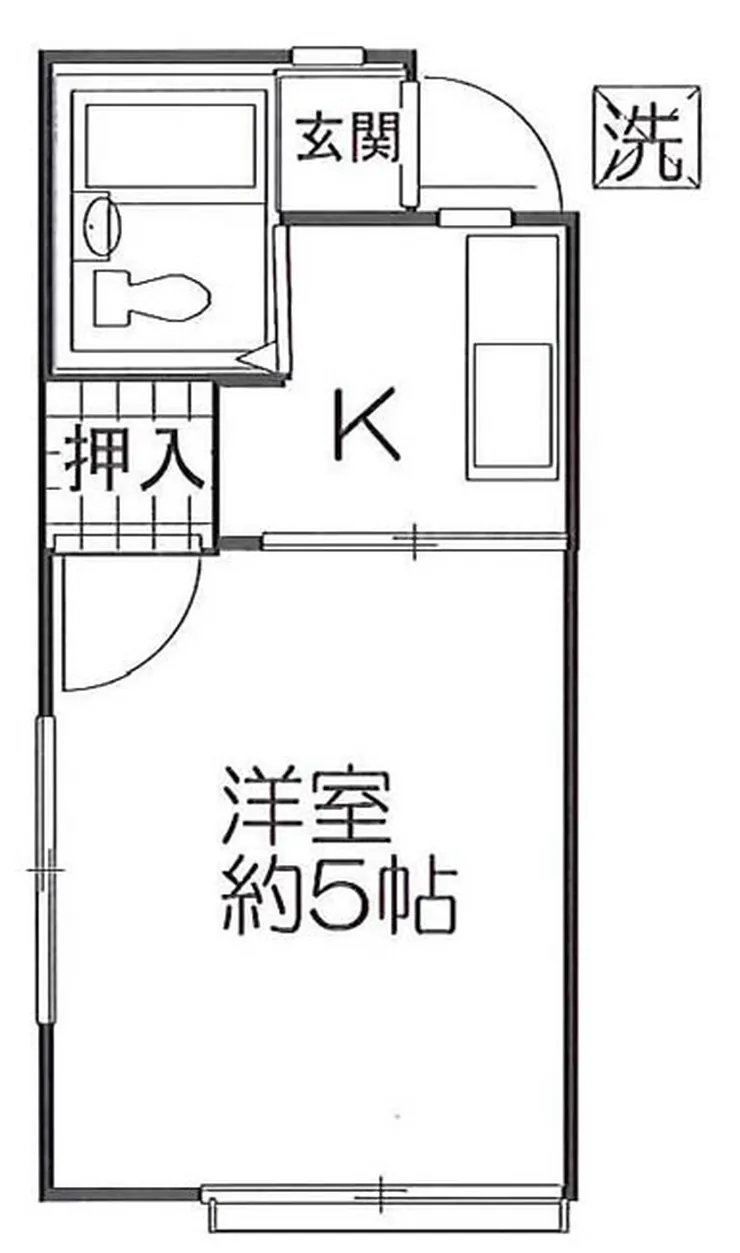コーポ中島201（東府中駅・T1-4912）の間取り図