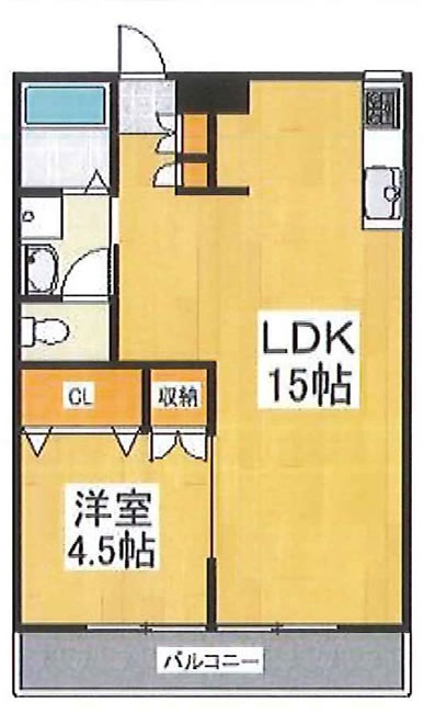 市村第2マンション101間取り