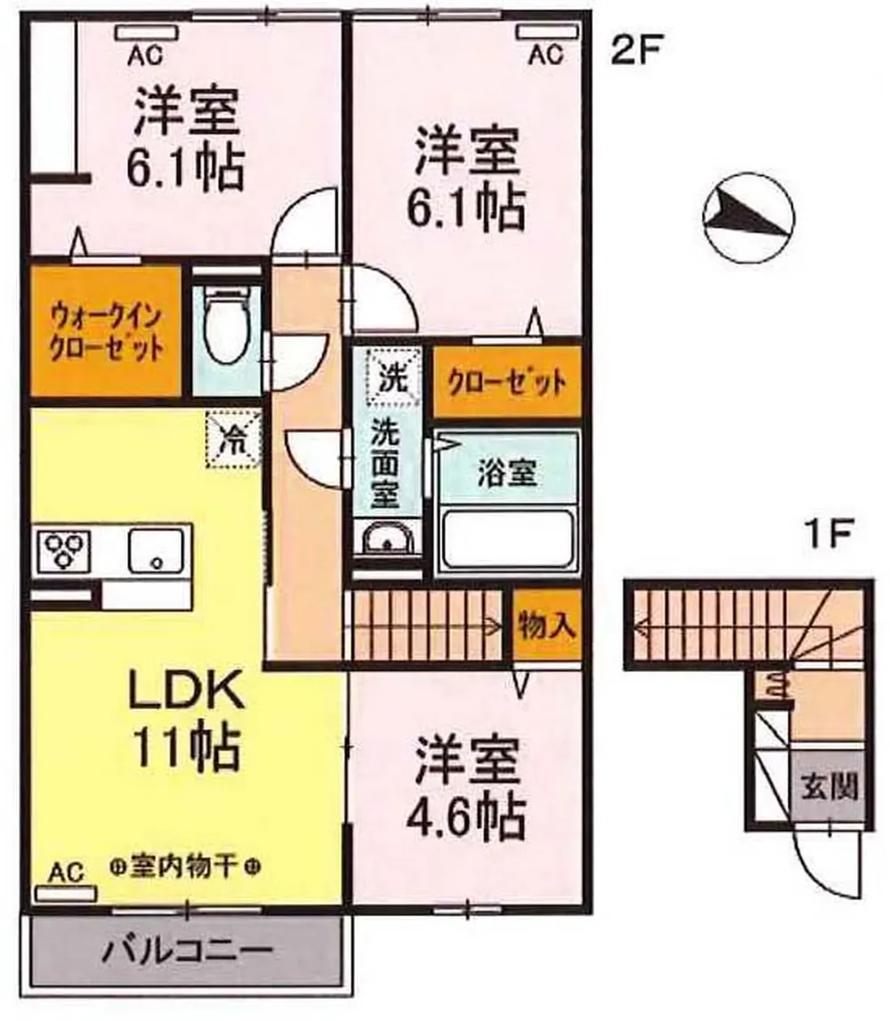 Camelot（中河原駅・T3-4973）の間取り図