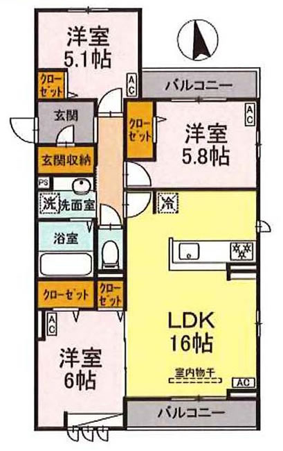 コルザフィオーレの間取り