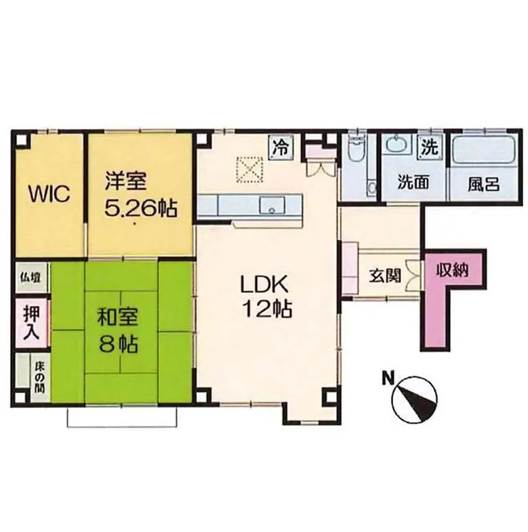 グローリアK（多磨霊園駅・T2-5186）の間取り図