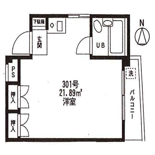 スタジオクレールの間取り