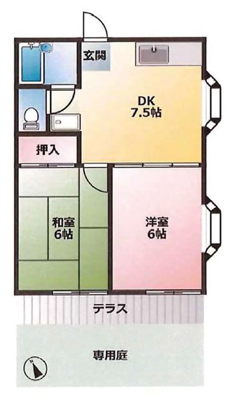 ヴィラシライト（白糸台駅・T2-5244）の間取り図