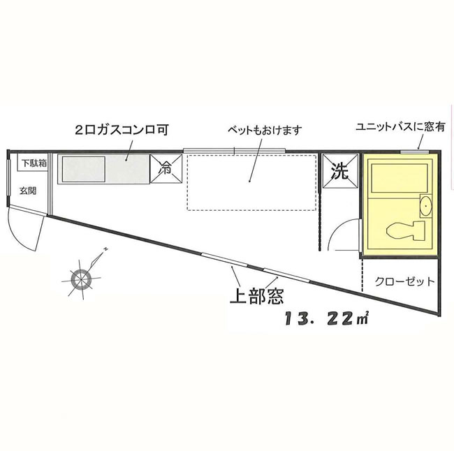 天神町貸家の間取り