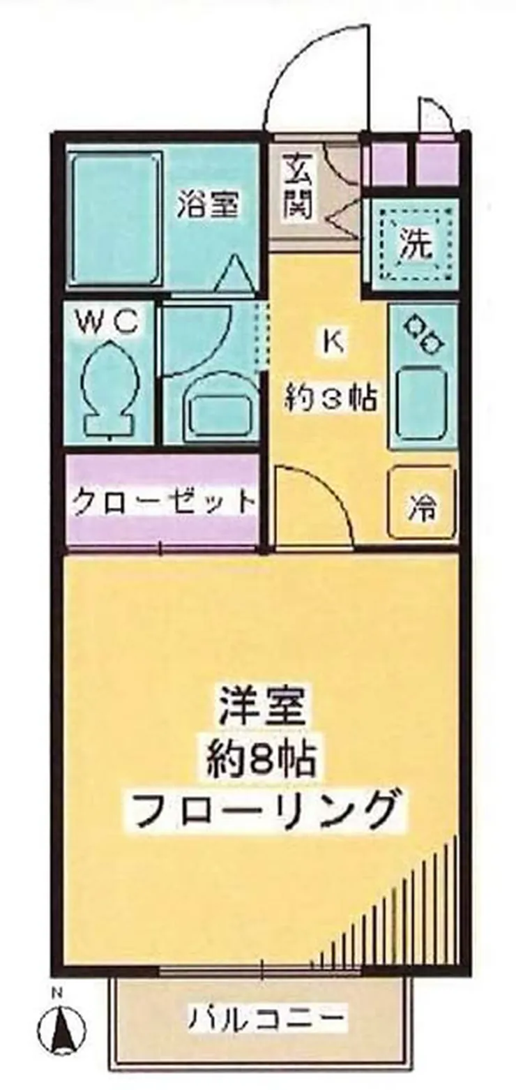 アルブル府中（東府中駅・T1-5262）の間取り図