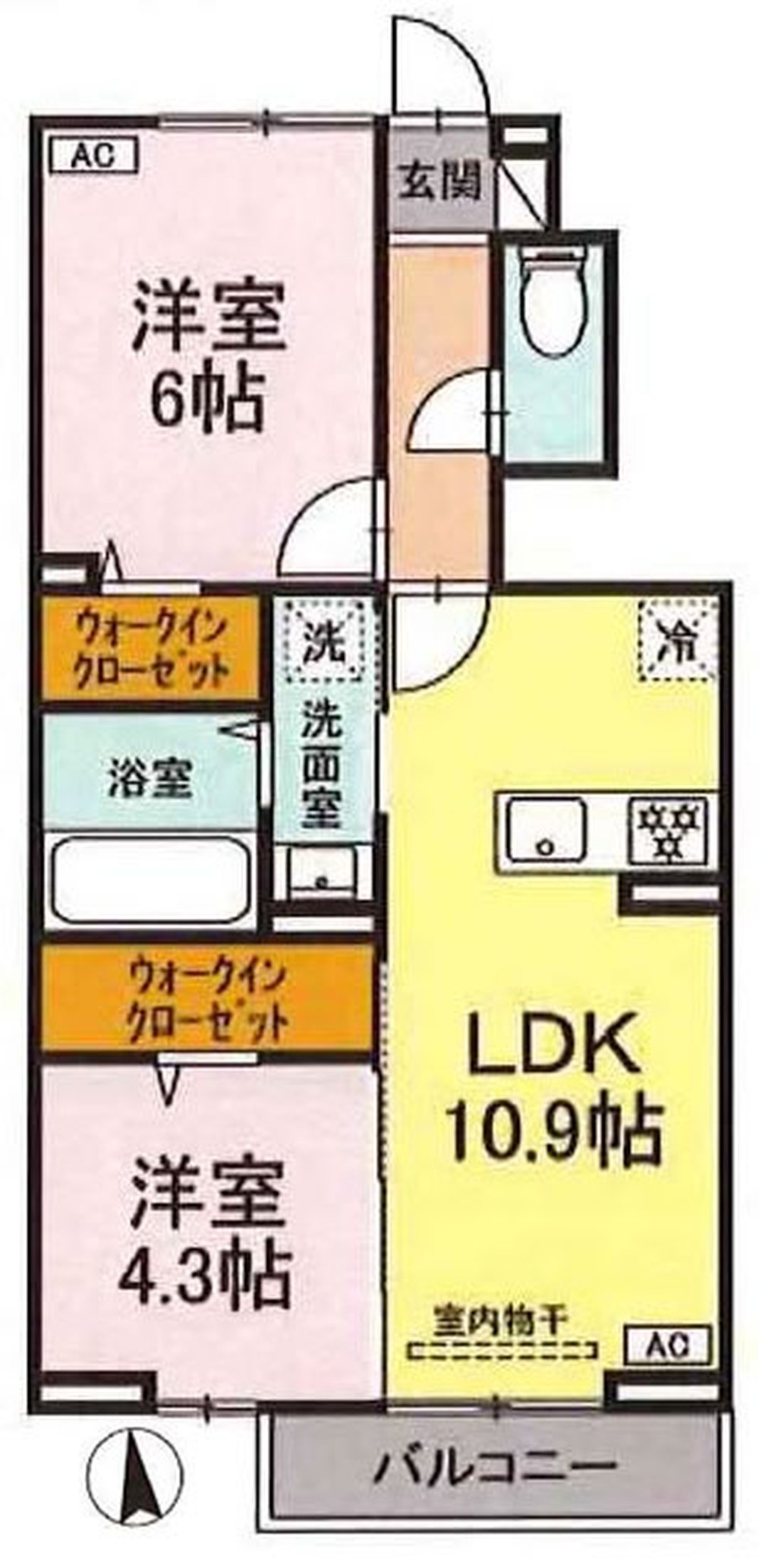 キャピタルワン（多磨駅・T2-5300）の間取り図