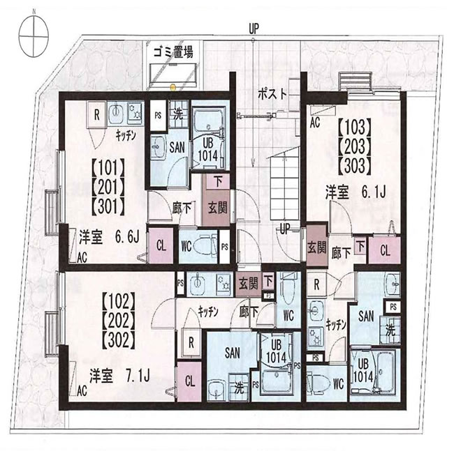 イクシオ東府中の間取り