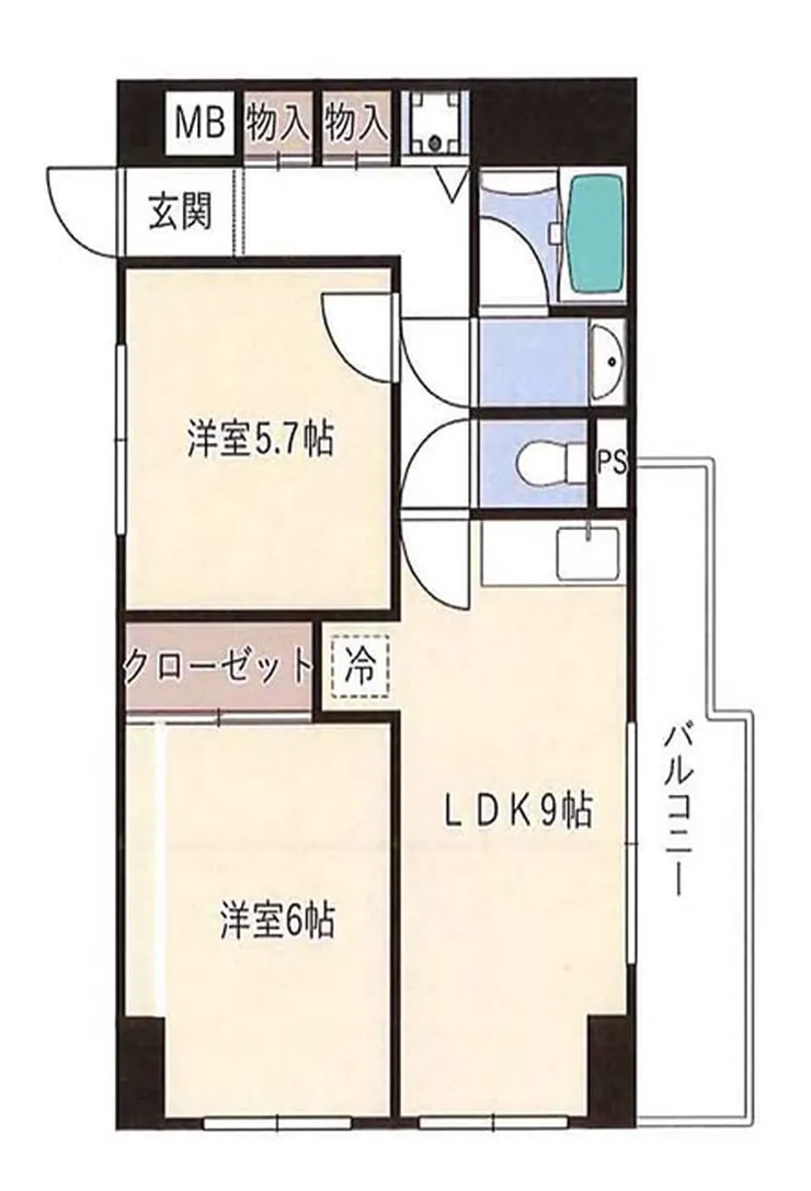 ローズマンション白糸台第３（T2-5328）の間取り図