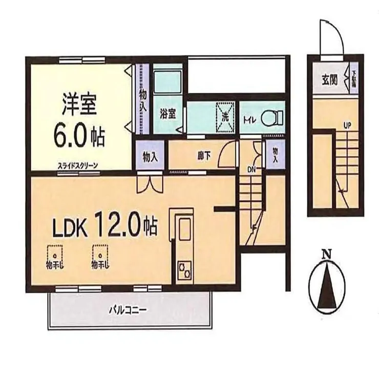 ラシェールリオン（中河原駅・T1-5331）の間取り図