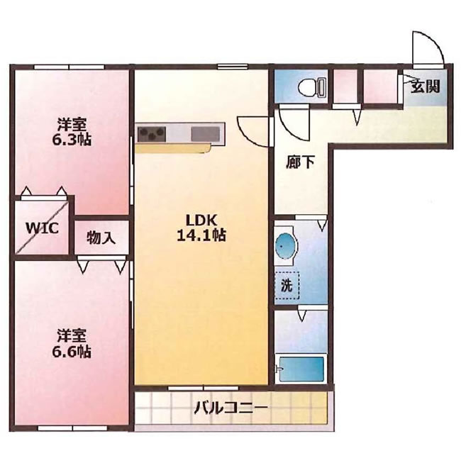 K＆Yみやまちの間取り