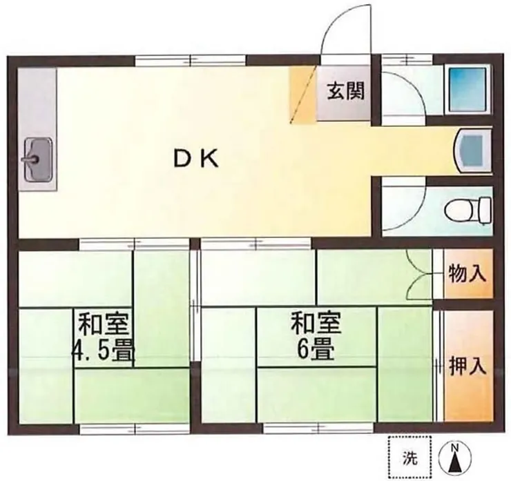 第２コーポひばり（分倍河原駅・T2-5374）の間取り図