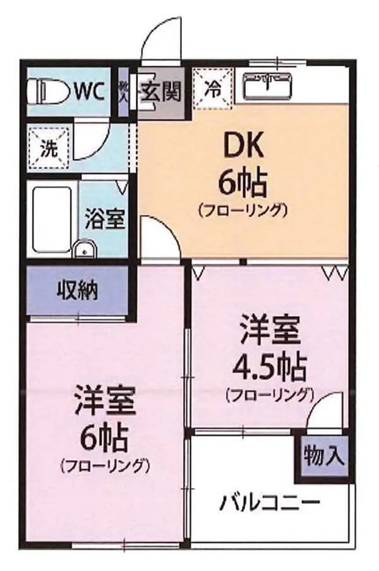 セシーズ府中（分倍河原駅・T2-5425）の間取り図